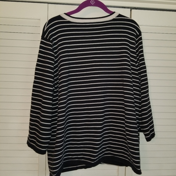 Black and white striped cardigan - Picture 5 of 5